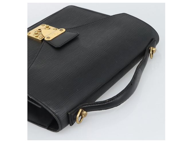 Borsa a mano LOUIS VUITTON Epi Monceau 28 Nero M52122 LV Auth BA14189 - vista 6