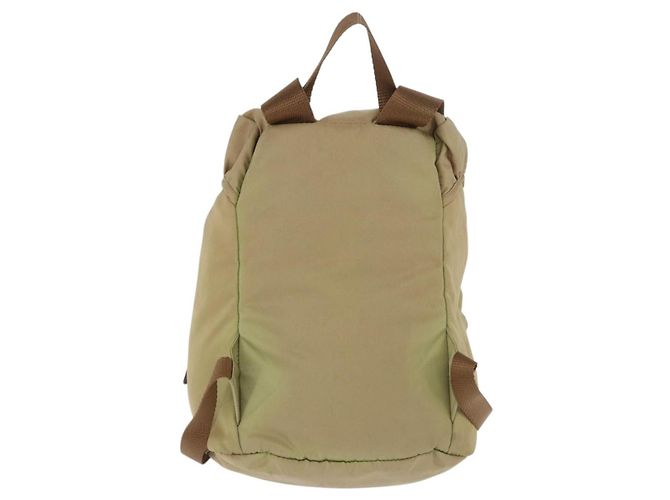 Zaino PRADA Nylon Beige Silver Auth 194982 Argento - vista 2