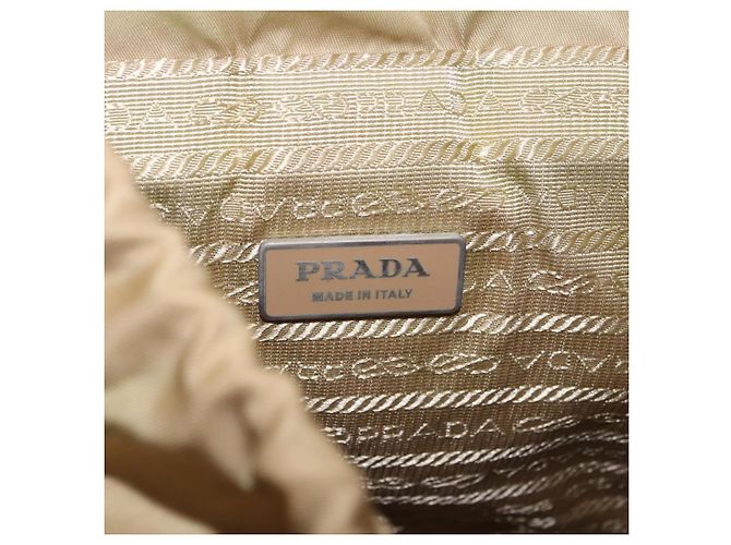 Zaino PRADA Nylon Beige Silver Auth 194982 Argento - vista 23