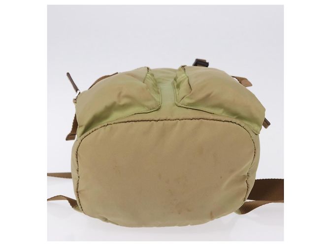 Zaino PRADA Nylon Beige Silver Auth 194982 Argento - vista 5