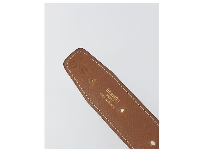 Hermès Cintura HERMES Constance H in pelle 31.9"" Nero Oro Auth 194379 D'oro - vista 10