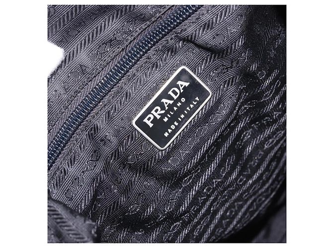 Zaino PRADA Nylon Black Silver Auth 194403 Nero Argento - vista 21