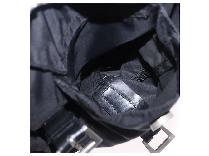 Zaino PRADA Nylon Black Silver Auth 194403 Nero Argento - vista 24