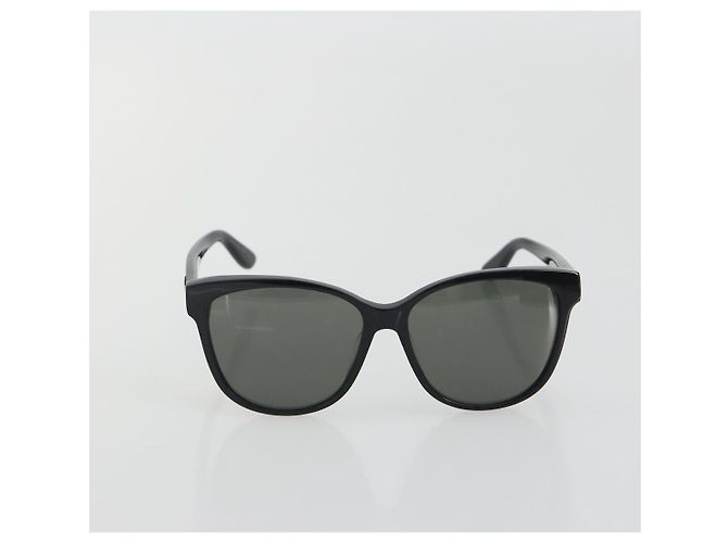 Occhiali da sole SAINT LAURENT Plastica Nero Argento Auth 196140A - vista 13