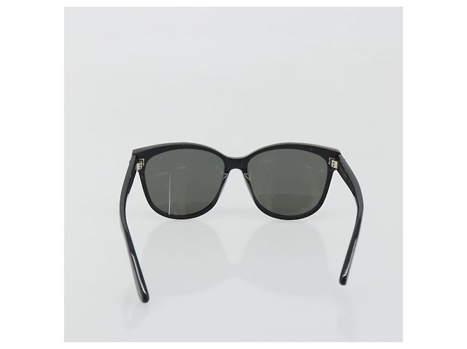 Occhiali da sole SAINT LAURENT Plastica Nero Argento Auth 196140A - vista 2