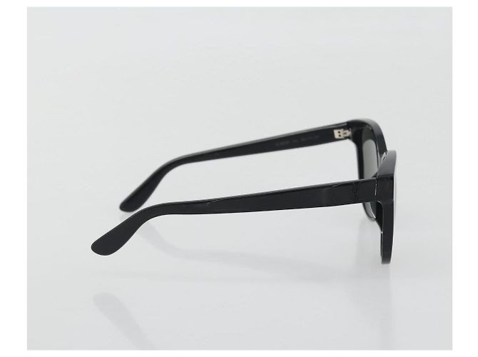 Occhiali da sole SAINT LAURENT Plastica Nero Argento Auth 196140A - vista 4
