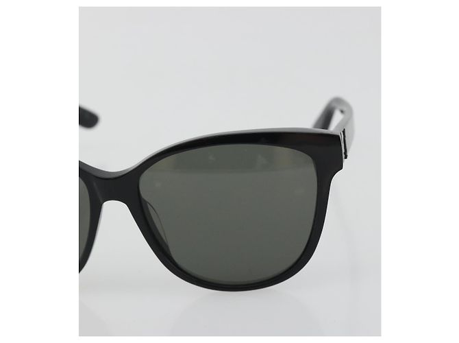 Occhiali da sole SAINT LAURENT Plastica Nero Argento Auth 196140A - vista 6