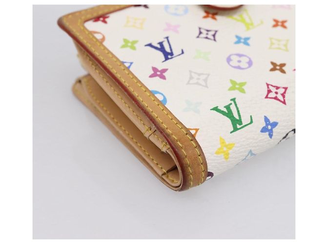 LOUIS VUITTON Multicolor Porte Monnaie Viennois Wallet M92987 LV Auth 196454A Bianco - vista 14