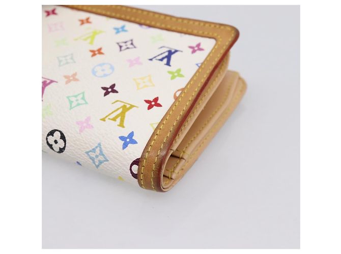 LOUIS VUITTON Multicolor Porte Monnaie Viennois Wallet M92987 LV Auth 196454A Bianco - vista 15