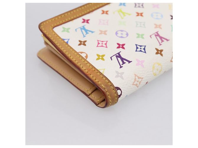 LOUIS VUITTON Multicolor Porte Monnaie Viennois Wallet M92987 LV Auth 196454A Bianco - vista 16