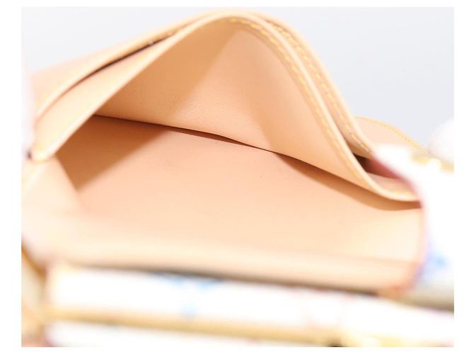 LOUIS VUITTON Multicolor Porte Monnaie Viennois Wallet M92987 LV Auth 196454A Bianco - vista 20