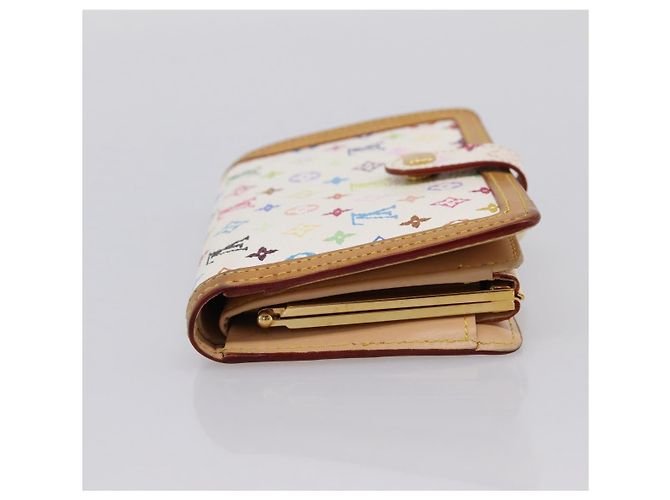 LOUIS VUITTON Multicolor Porte Monnaie Viennois Wallet M92987 LV Auth 196454A Bianco - vista 3
