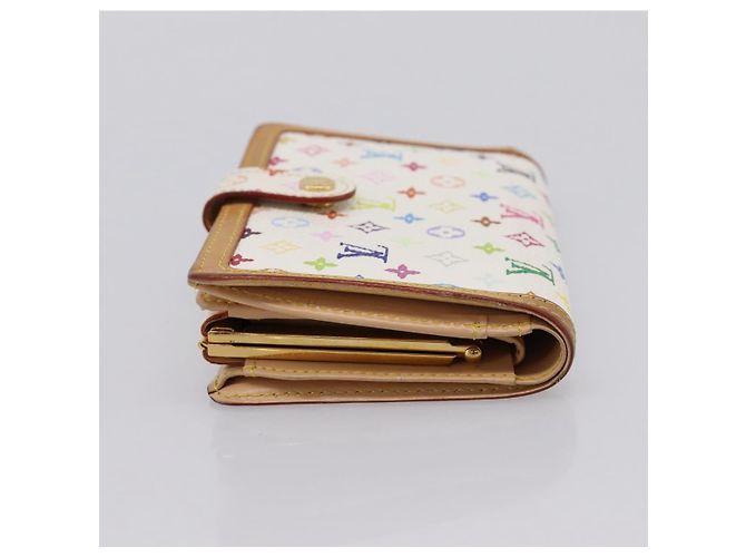 LOUIS VUITTON Multicolor Porte Monnaie Viennois Wallet M92987 LV Auth 196454A Bianco - vista 4