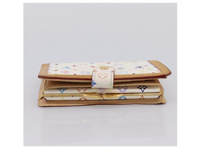 LOUIS VUITTON Multicolor Porte Monnaie Viennois Wallet M92987 LV Auth 196454A Bianco - vista 5