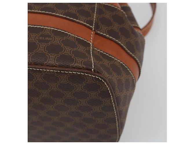 Céline Zaino CELINE Macadam PVC Leather Brown Gold Tone Auth BA14576A Marrone - vista 15