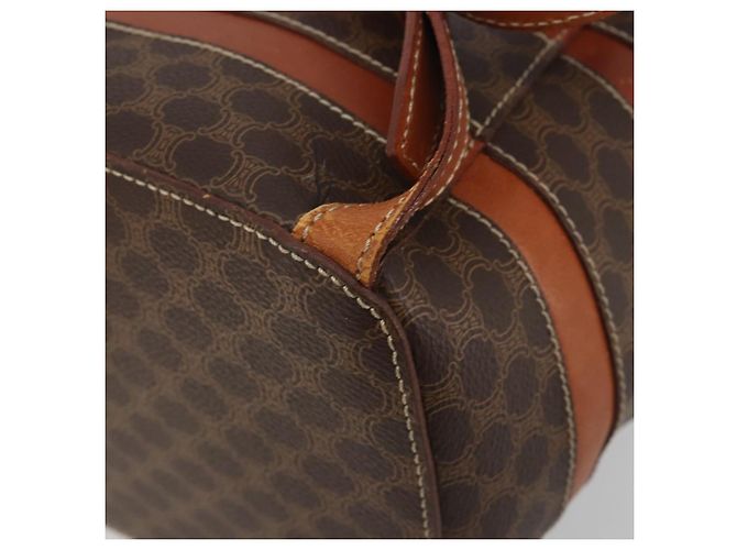 Céline Zaino CELINE Macadam PVC Leather Brown Gold Tone Auth BA14576A Marrone - vista 17