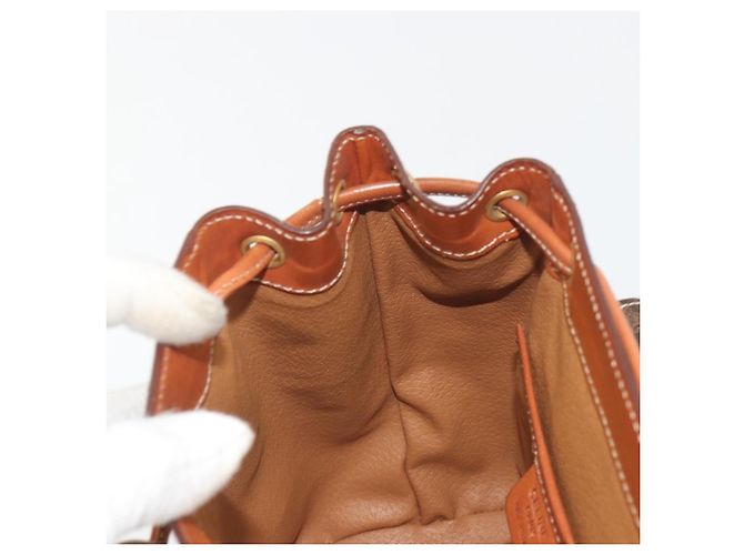 Céline Zaino CELINE Macadam PVC Leather Brown Gold Tone Auth BA14576A Marrone - vista 22