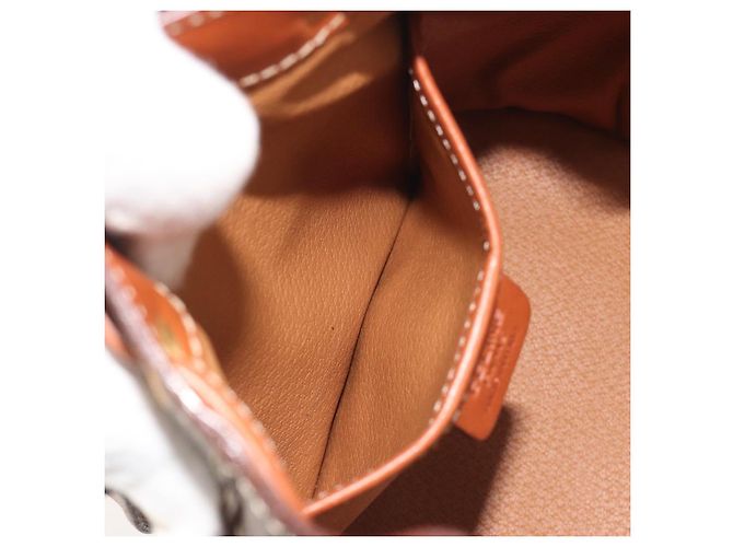 Céline Zaino CELINE Macadam PVC Leather Brown Gold Tone Auth BA14576A Marrone - vista 23