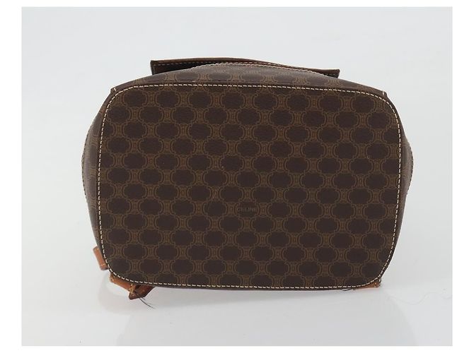 Céline Zaino CELINE Macadam PVC Leather Brown Gold Tone Auth BA14576A Marrone - vista 5