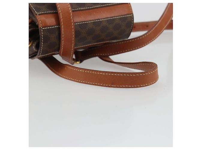 Céline Zaino CELINE Macadam PVC Leather Brown Gold Tone Auth BA14576A Marrone - vista 6