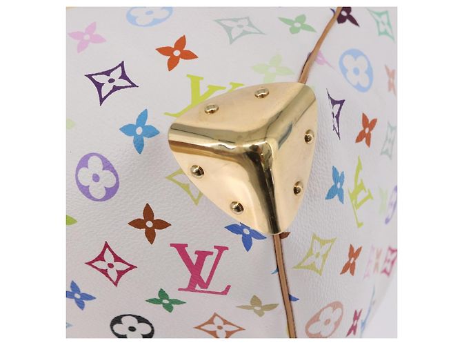 LOUIS VUITTON Monogram Multicolor Keepall 45 Tasche White M92641 LV Auth 195255SM Weiß - Ansicht 15