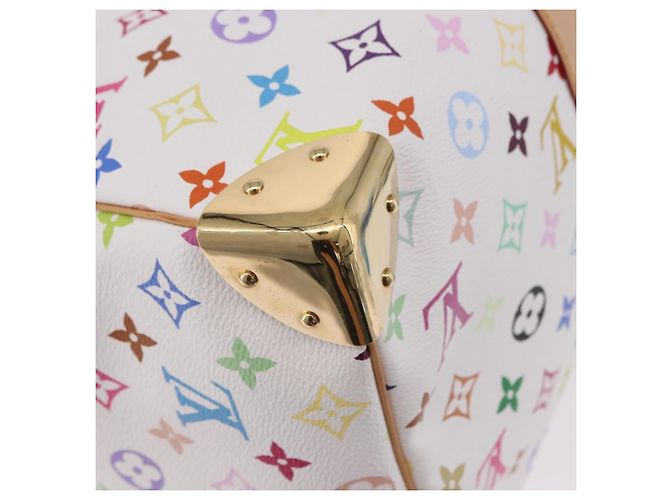 LOUIS VUITTON Monogram Multicolor Keepall 45 Tasche White M92641 LV Auth 195255SM Weiß - Ansicht 16