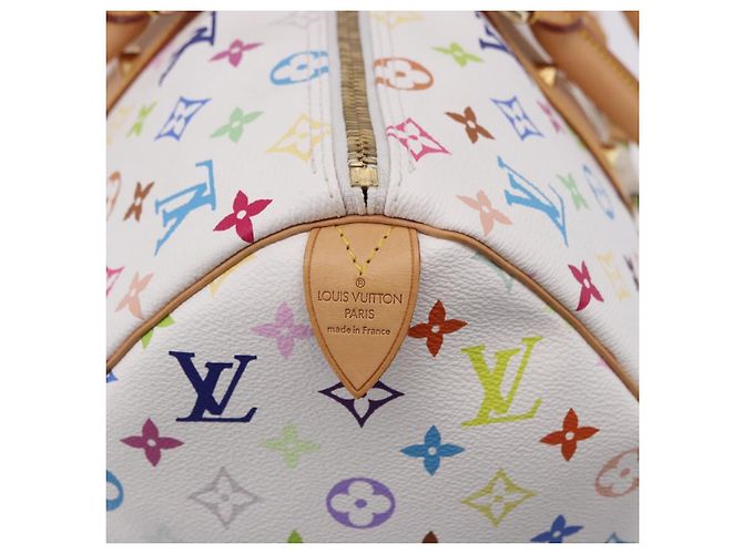 LOUIS VUITTON Monogram Multicolor Keepall 45 Tasche White M92641 LV Auth 195255SM Weiß - Ansicht 18