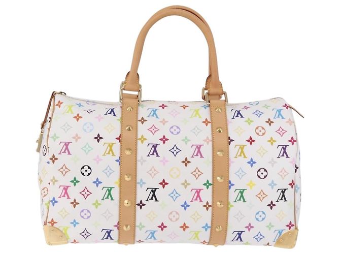LOUIS VUITTON Monogram Multicolor Keepall 45 Tasche White M92641 LV Auth 195255SM Weiß - Ansicht 2