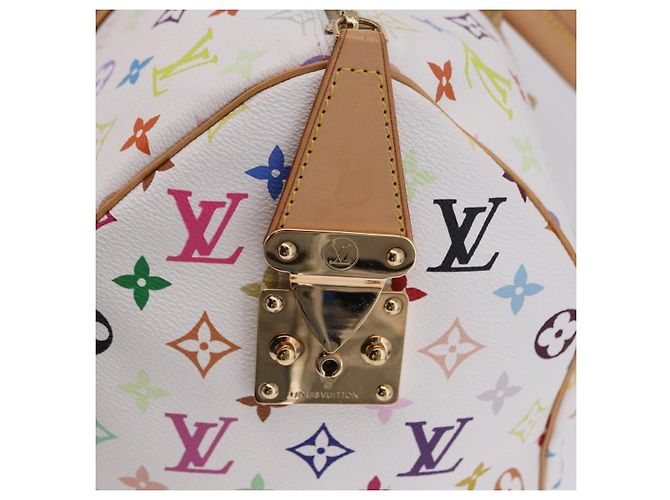 LOUIS VUITTON Monogram Multicolor Keepall 45 Tasche White M92641 LV Auth 195255SM Weiß - Ansicht 20