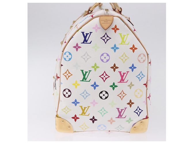 LOUIS VUITTON Monogram Multicolor Keepall 45 Tasche White M92641 LV Auth 195255SM Weiß - Ansicht 4
