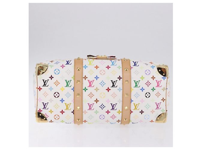 LOUIS VUITTON Monogram Multicolor Keepall 45 Tasche White M92641 LV Auth 195255SM Weiß - Ansicht 5