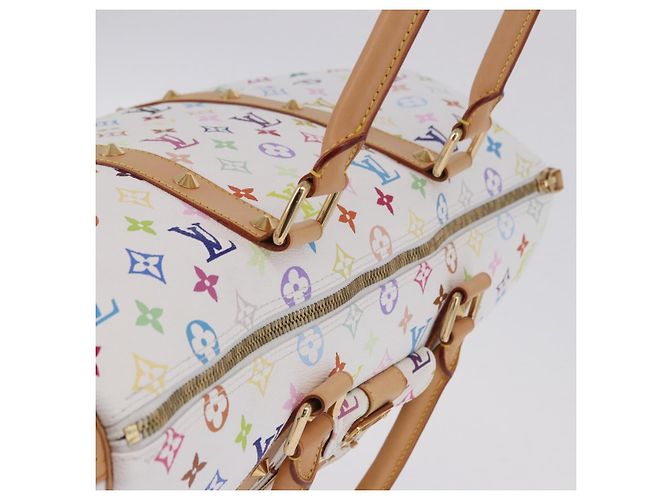 LOUIS VUITTON Monogram Multicolor Keepall 45 Tasche White M92641 LV Auth 195255SM Weiß - Ansicht 6