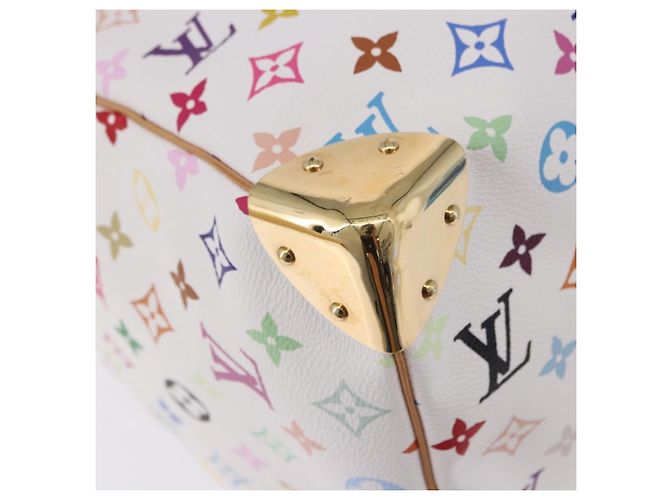 LOUIS VUITTON Monogram Multicolor Keepall 45 Tasche White M92641 LV Auth 195255SM Weiß - Ansicht 8