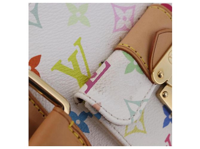 LOUIS VUITTON Monogram Multicolor Keepall 45 Tasche White M92641 LV Auth 195255SM Weiß - Ansicht 9