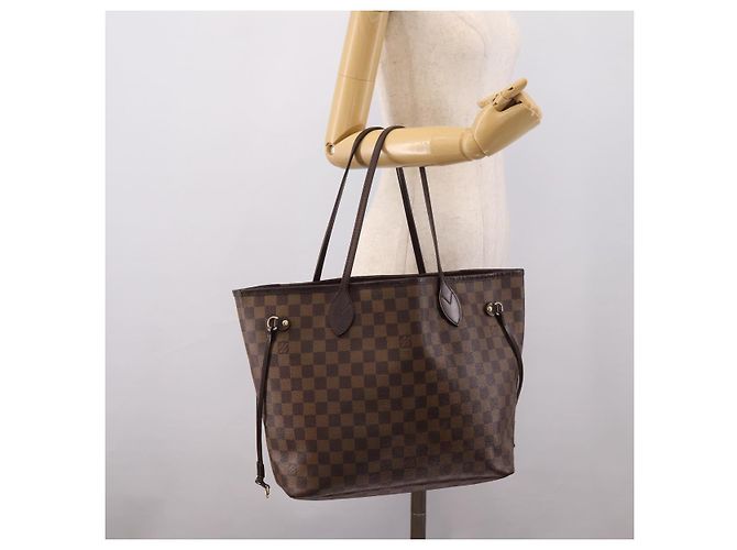 Borsa Tote LOUIS VUITTON Damier Ebene Neverfull MM N51105 LV Auth bs36474 - vista 21