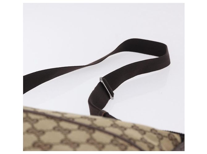 Borsa a tracolla GUCCI GG Canvas Beige Silver 145857 Auth ka5634 Argento - vista 14