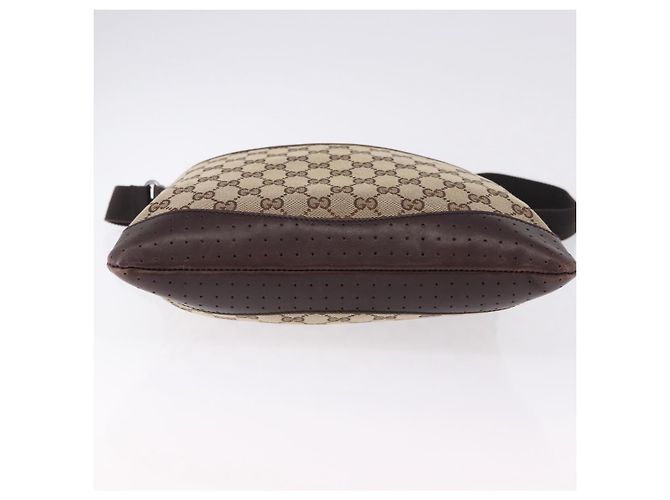 Borsa a tracolla GUCCI GG Canvas Beige Silver 145857 Auth ka5634 Argento - vista 5