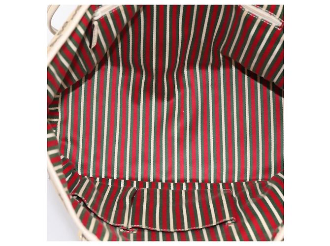 Borsa Tote GUCCI GG Canvas Abbey Beige Tono Oro 169946 Auth BA14841 - vista 10