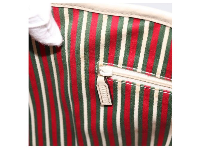 Borsa Tote GUCCI GG Canvas Abbey Beige Tono Oro 169946 Auth BA14841 - vista 20