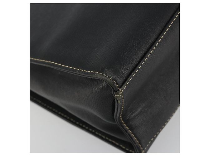 Borsa a mano Burberrys in pelle nera e oro Auth 194380 Nero D'oro - vista 14