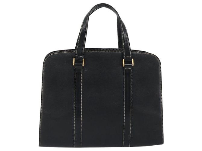 Borsa a mano Burberrys in pelle nera e oro Auth 194380 Nero D'oro - vista 2