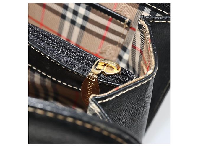 Borsa a mano Burberrys in pelle nera e oro Auth 194380 Nero D'oro - vista 21