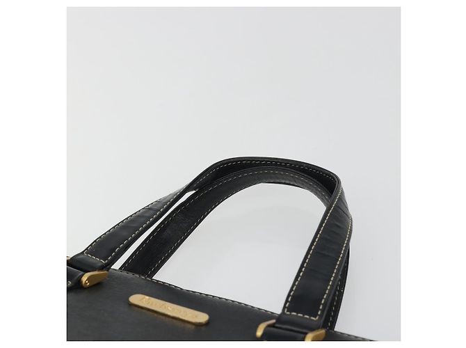 Borsa a mano Burberrys in pelle nera e oro Auth 194380 Nero D'oro - vista 8