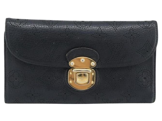 LOUIS VUITTON Monogram Mahina Portefeuille Amelia Black M95549 Auth bs36730 Negro - vista 13