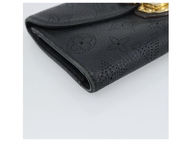 LOUIS VUITTON Monogram Mahina Portefeuille Amelia Black M95549 Auth bs36730 Negro - vista 14