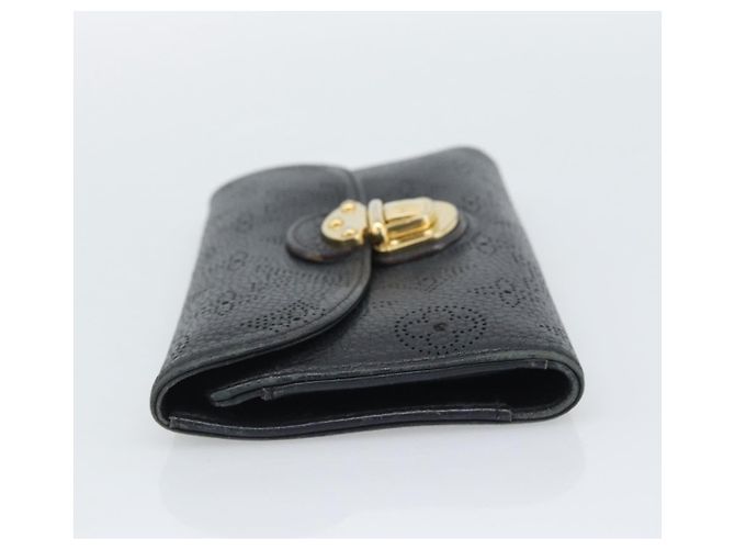 LOUIS VUITTON Monogram Mahina Portefeuille Amelia Black M95549 Auth bs36730 Negro - vista 3