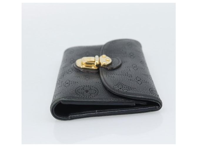 LOUIS VUITTON Monogram Mahina Portefeuille Amelia Black M95549 Auth bs36730 Negro - vista 4