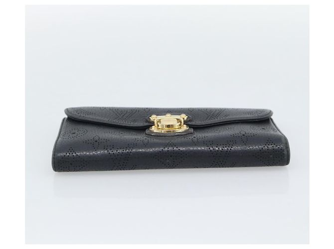 LOUIS VUITTON Monogram Mahina Portefeuille Amelia Black M95549 Auth bs36730 Negro - vista 6