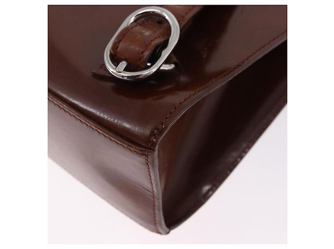 CARTIER Rucksack Lackleder Braun Silber Auth bs36391 - Ansicht 17
