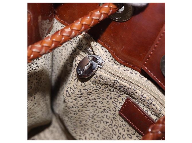 CARTIER Rucksack Lackleder Braun Silber Auth bs36391 - Ansicht 21
